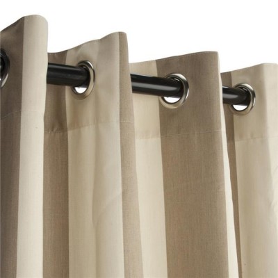 Hammock Source CUR108SDGRSN 50 x 108 in. Sunbrella Outdoor Curtain with Nickel Plated Grommets&#44; Regency Sand   